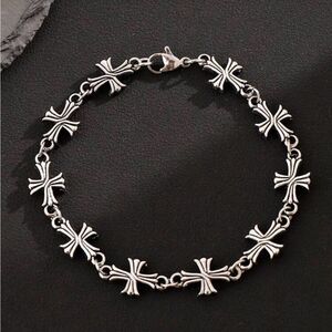 Double-Sided Cross Bracelet for Men